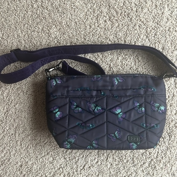 lug flare butterfly grey crossbody purse - Picture 3 of 3